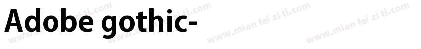 Adobe gothic字体转换